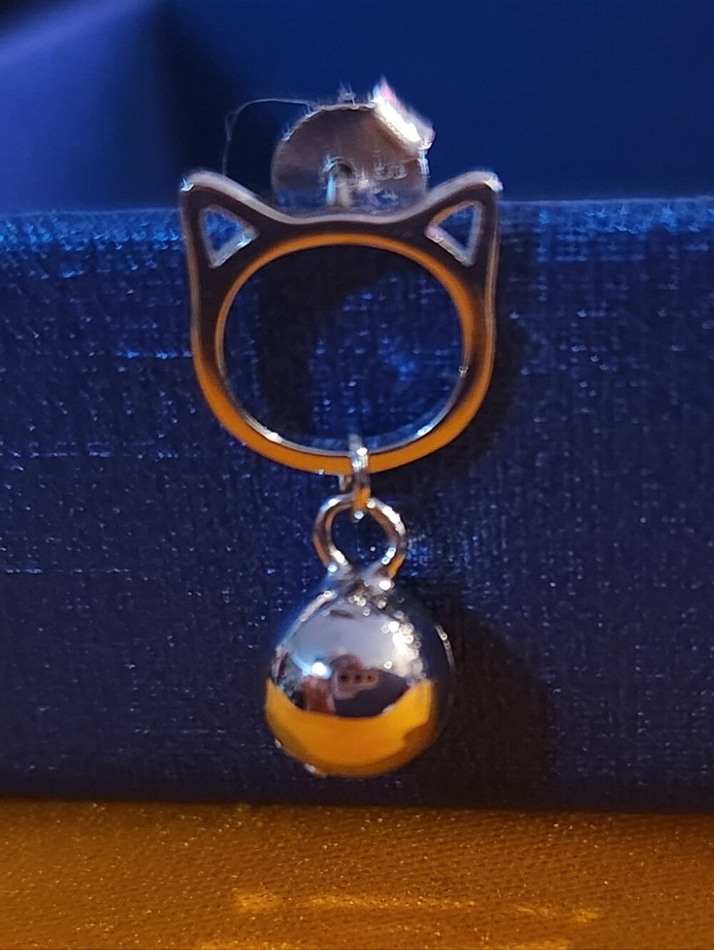 Silver  Kitty Earrings